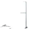 Secador de Ropa de Acero Galvanizado Engrosado de Pie Vertical Interior Exterior Balcón Estante Colgante de Dos Niveles Estante Superior e Inferior Secador de Ropa