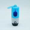 Dispensador de bolsas de basura para mascotas portátil con lámpara eléctrica pequeña LED inodoro material degradable combinación bolsa de basura para perro