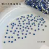 Mini Decorações 3D de Estrela de Zircônia para Unhas 3mm Pentagrama Strass de Fundo Plano Strass de Formato Irregular para Unhas Postiças