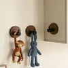Colgador de Abrigos para Puerta de Entrada de Madera de Nogal Sin Taladro, Gancho de Pared de Madera Maciza de Alta Gama, Gancho de Puerta con Adhesivo Fuerte, Al por Mayor