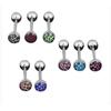 1.6*19*5MM piercing sexy de lengua de leopardo anillo de lengua de acero para cirugía pendientes de cartílago tragus joyería corporal