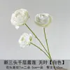 Materiais florais em tons de branco para salões de casamento, móveis para vitrines, adereços de flores de seda para decoração suave, arranjos de flores, marcadores de corredor, buquês artificiais atacado