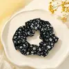 Estilo Coreano Temperamento Bosque Chica Dulce Floral Scrunchie Suave Goma para el Cabello Cuerda para el Cabello Accesorios para el Cabello Simples y Frescos para Mujer