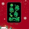 Adesivos de tatuagem de transferência de água luminosos de Natal à prova d'água adesivos de desenho animado para crianças novos feriados