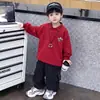 Ropa de Primavera y Otoño para Niños Sudadera con Cuello de Camisa Estilo Coreano Ropa Casual Elegante Pulóver Superior para Niños Pequeños Comercio Exterior