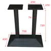 Pé de Mesa Restaurante Ocidental Ferro Fundido Suporte de Aço Inoxidável Loja de Chá de Leite Placa de Rocha Mármore Suporte de Barra Suporte de Pé de Mesa Atacado