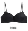 Sutiã de Bolinhas Sem Fio para Mulheres com Seios Pequenos Push-up Deixa Arredondado Confortável Respirável Tiras de Gel Costas Bonitas Lingerie de Verão Fino