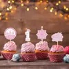 Novo Topper de Bolo Decoração Festa de Aniversário Inverno 1º Aniversário Topper para Cupcake Sobremesa Inserir