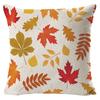 Nueva funda de almohada de otoño de Acción de Gracias de Amazon para el hogar, sofá, lino estampado, hoja de arce, almohada de calabaza