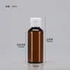 Botellas de Plástico Transparentes con Tapa abatible en stock 30 50 100ml Flexibles para Loción Cosmética Botellas Dispensadoras con Tapa de Mariposa