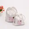 Bolsa de cordón de lona con LOGOTIPO, bolsa de regalo publicitaria, bolsa de almacenamiento para compras, algodón lino, algodón liso, bolsa de cordón