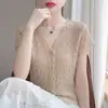 Blusa Feminina Estilo Coreano com Decote V Suave, Manga Curta e Franzidos, Nova Coleção Verão 2026, Decote V, Botões Únicos, Emagrecimento e Versátil