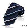 Corbata Rayada para Hombre Camisa Profesional de Negocios de Alta Gama Azul Azul Marino Anudada a Mano Corbata de 8cm Shengzhou Lista para Enviar