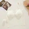 Ropa de Exterior Lencería Francesa Sexy de Encaje Camisola con Copas Verano Sujetador con Aros Espalda Hermosa Parte Superior Base Integrada