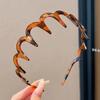Diadema Ondulada para Recoger Cabello Suelto, Accesorio para el Cabello de Alta Calidad con Degradado para Mujeres, con Dientes para Presión Craneal y Diadema para Lavarse la Cara