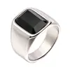 Joyería de Acero de Titanio Haiteng Amazon Más Vendido Anillo de Acero Inoxidable de Moda para Hombre Anillo de Acero de Titanio con Gema Multicolor