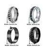 Anillo de Acero Inoxidable Electroplateado de Venta Caliente Transfronterizo en Amazon, Anillo Unisex, Joyería Giratoria para Alivio del Estrés, Anillo para Dedo, Accesorio para Mano