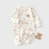 Algodão Puro Tipo a Roupas de Bebê Primavera e Outono Macacões de Bebê Estilo Coreano Roupas Fofas para Bebê Menina Roupas para Recém-Nascidos