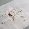 Banderola de Mesa de Algodón y Lino Chino, Banderola de Mesa, Tela Estilo Borracho Qinghe, Mesa de Centro de Gamuza, Posavasos, Esterilla de Algodón y Lino Seco Húmedo para Mesa de Té
