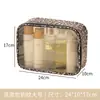 Bolsa de Cosméticos Transparente con Estampado de Leopardo de Lujo Ligero, a Prueba de Polvo, Impermeable, Gran Capacidad, Transparente Visible, Bolsa de Almacenamiento Portátil para Viaje