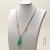 Colar de cloisonne corda criativa tecido diy ajustável jade jade ágata cristal pingente corda jóias cordão