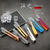 Pinza para Hielo de Acero Inoxidable 304 Suministros de Cocina Herramientas Vacío Titanio Chapado en Oro Cubo de Hielo Engrosado Creativo Pinza de Silicona