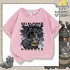 2026 Novo Modelo Infantil Divertido Força Delta Dragão Inseto Abstrato Algodão Puro Meninos Descolado Casual Camiseta de Manga Curta