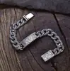 Pulsera Plana de Plata Esterlina S925 con Cruz Lateral, Enredadera de Flores, Retro Antigua, Personalizada, Patrón de Tendencia Nacional, Pulsera de Enchufe