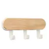 Ganchos Adhesivos Creativos Escandinavos de Madera Maciza Sin Taladrar Plástico Adhesivo Puertas y Ventanas Abrigos y Sombreros Cocina Fila de Ganchos Sin Rastro Venta al por Mayor
