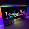 Espejo Iluminado con Nombre LED de 12 Colores para Sitios Web Independientes, Espejo Iluminado con Nombre Familiar Personalizado, Adorno de Mesita de Noche Regalo
