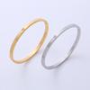 Plataforma al por mayor hebilla de interruptor de pulsera de un solo diamante estilo simple Acero de Titanio 316L joyería de moda con galvanoplastia