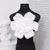 Comercio Transfronterizo Lo Más Vendido Moda Versátil Flor Grande Ropa y Bolsa Accesorios DIY Parches de Tela Flores Hechas a Mano En Stock Nuevo