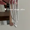 Estilo Ins Coreano Joia de Mão Simples e de Alto Padrão Prata Esterlina S925 Contas Planas Coração Emendado Pulseira Estilo Elegante de Empilhar