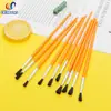Pincel de óleo de nailon con gancho, pincel digital para óleo, pincel de vinilo para pintar muñecas, pincel para pintar yeso, cabeza plana