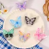 Clip creativo y lindo para cuaderno con forma de mariposa, clip de PP de doble cara de alta estética, clip acrílico creativo decorativo para chicas