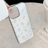 Capa de Celular Fresca e Adequada para Apple 17 Pro Max, iPhone 18 Galvanizado, 13 Magnética, 14 Pequena Flor Azul com Suporte, 16 Rígida