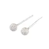 Pendientes de Plata de Ley S925, Pendientes de Perlas Mate, Pendientes con Forma de Nueve, Pendientes de Bola de Arena Brillante, Pendientes de Perlas con Aguja Curva, Venta Directa del Fabricante