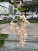 2024 nueva flor de glicina fábrica de comercio exterior 4 horquillas abler flor de frijol púrpura boda techo flor falsa al por mayor