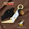 Mercadoria do jogo Valorant versão pesada do ornamento de artesanato do modelo de arma Frenzy Roxo Dourado 17CM