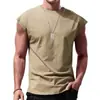 Estación Independiente 2026 estilo americano verano para hombre secado rápido manga corta versátil cuello redondo casual color liso top moderno en stock