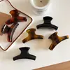 Pinza de Tiburón Grande Escarchada, Moderna y de Alta Gama, Pinza de Una Línea para la Parte Posterior de la Cabeza, Pinza para el Cabello Color Carey de Otoño e Invierno