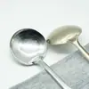 Cuchara de Sopa Espesa de Acero Inoxidable con Mango Largo, Espumadera, Concha Cilíndrica para Servir Sopa, Utensilio de Cocina de Grado Alimenticio, Cuchara para Hot Pot