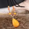 Colar longo feminino pingente imitação de cera de abelha corrente outono e inverno Coringa corrente decorativa para suéter acessórios de celebridade da internet fabricantes atacado