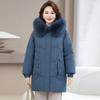 Auténtica Ropa de Invierno 2025 para Mujeres de Mediana Edad y Mayores Chaqueta de Plumas de Ganso Blanco Estilo Chino Chaqueta Gruesa Cálida