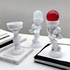 Escultura de resina de columna romana nórdica, adornos pequeños de mesa con alas, adorables angelitos decorativos.