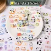 Adesivos fofos de panda para scrapbooks DIY de crianças, adesivos à prova d'água em PET, decoração guka, adesivos para copos de água e telefone, prêmios