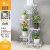 Soporte de flores de hierro forjado de varias capas, soporte de plantas verdes de pie, soporte decorativo para macetas de interior para sala de estar, soporte de flores para balcón, soporte para plantas en maceta