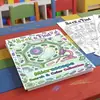 Nuevos pósteres para colorear transfronterizos de 10 hojas/paquete con divertidos temas de exploración, papel para garabatear educativo para colorear dibujado a mano