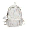 Mochila Verano de Aspecto Elegante Colorida a Rayas Mochila para Niña Ins Linda Versátil Ligera Estudiante Viaje Libro