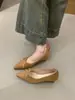 Primer Encuentro Temporada Diseño de Vanguardia Zapatos de Tacón Individual de Nicho para Mujer Otoño 2026 Retro Francés Temperamento Gamuza Lazo Boca Baja Tacón de Cuña